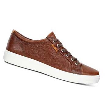 Men's Ecco Soft 7 Casual Shoes Coffee | SG 472OKI